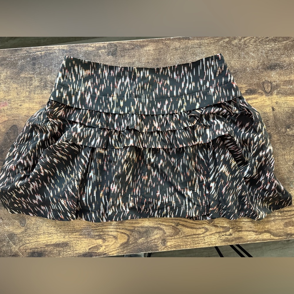 THEORY Abstract Design Ruffles Lined  Mini Skirt 6